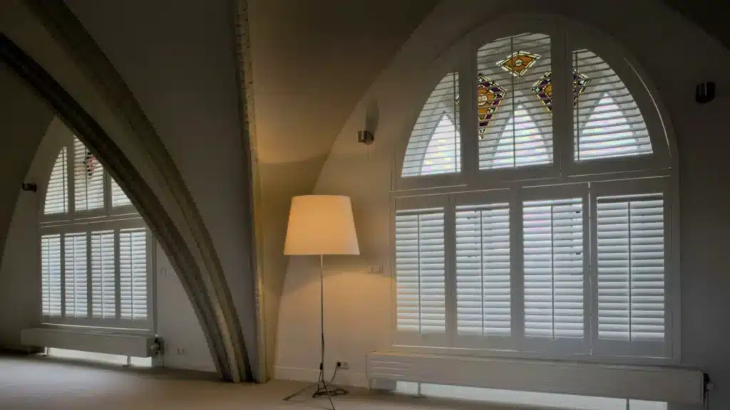 Full-height plantation shutter privacy options for homes