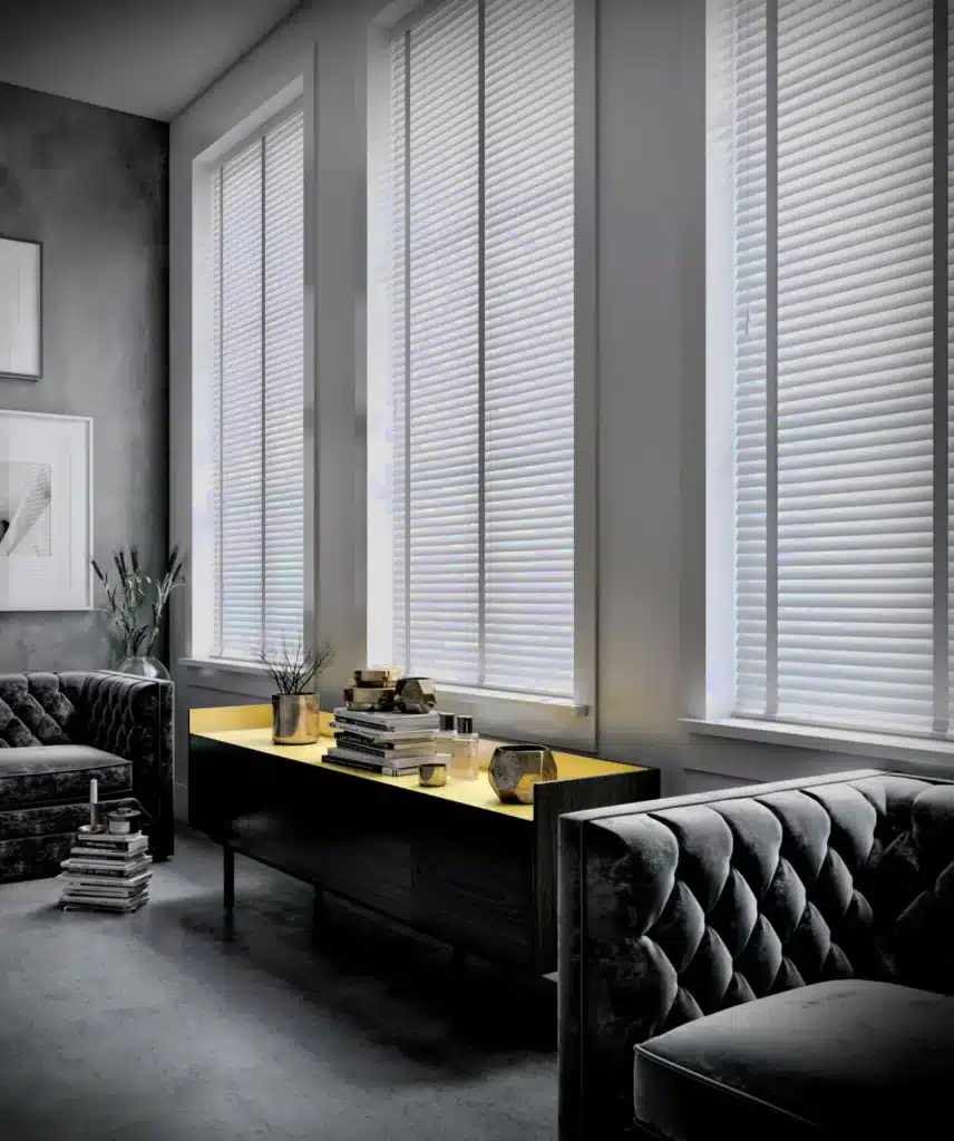 Elegant timber tier-on-tier shutters installed in a living room