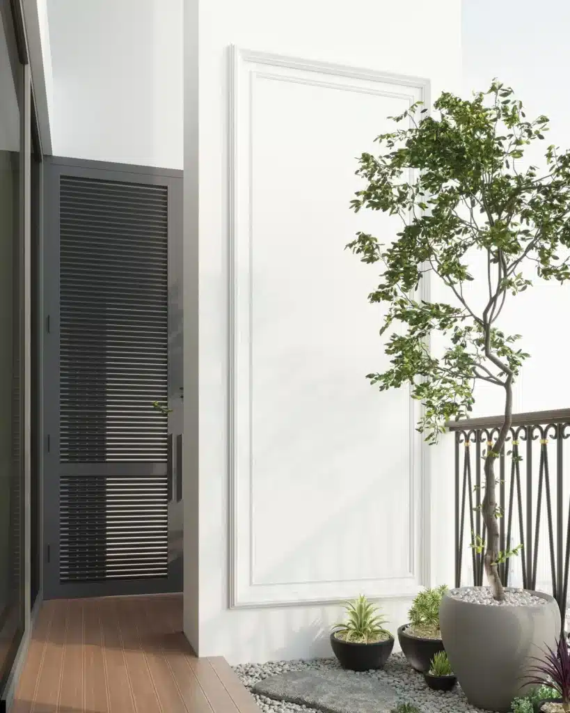 Cafe shutters as a unique shape for bespoke shutters installation