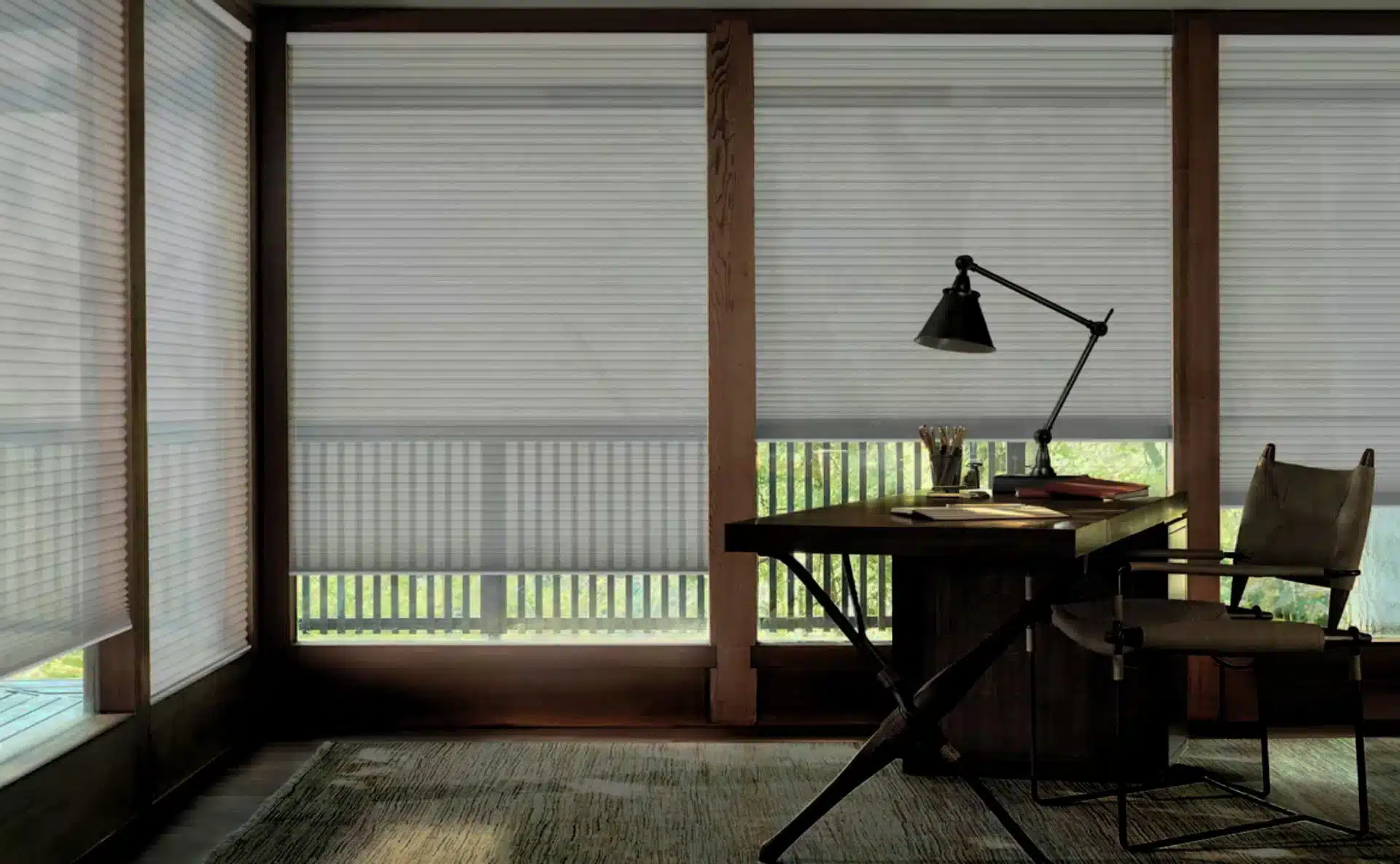 Shutter Installation Cost In Barking - Modern office with made-to-measure window shutters from London Essex Shutters and Blinds