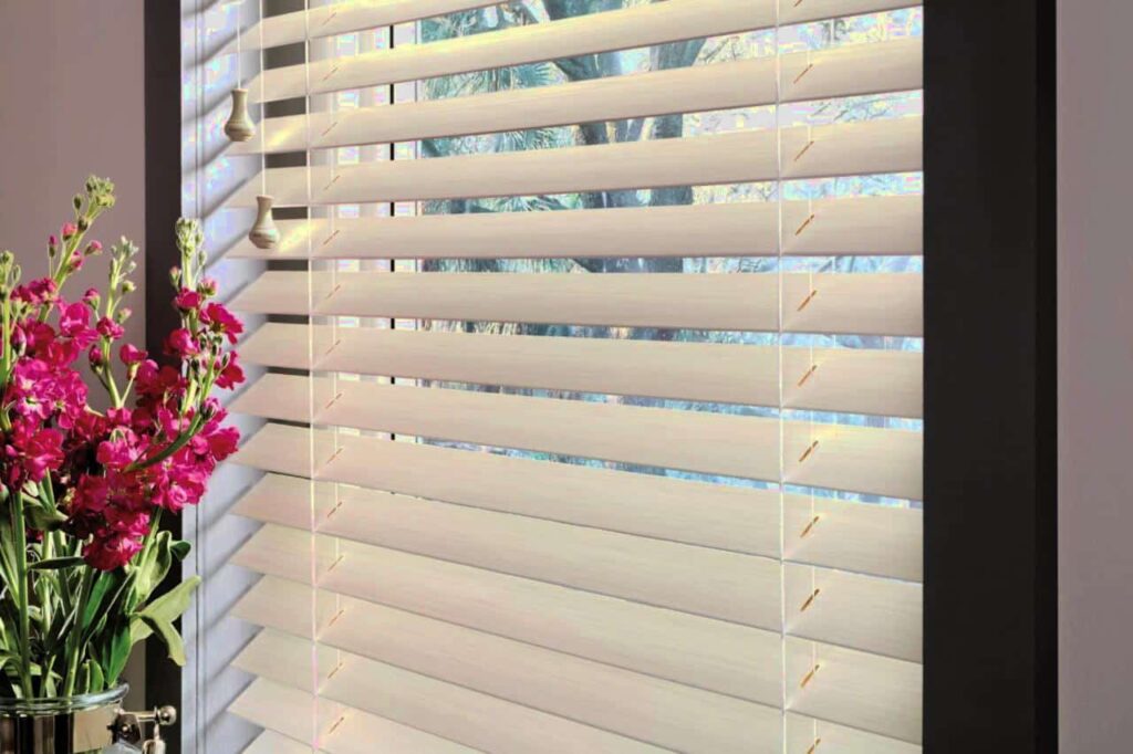 Classic design of premium plantation shutters in London